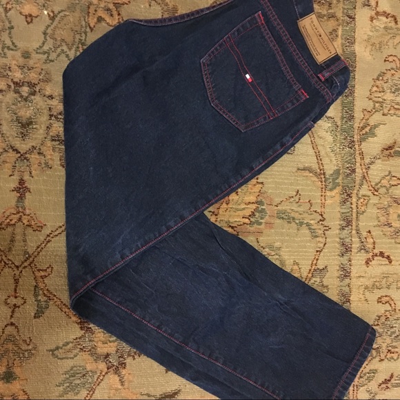 Tommy Hilfiger Denim - Tommy Hilfiger Size 10 red stitching vintage jeans